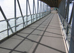 MCL load bearing anti-slip panels installed at Blackfriars Pier, London EC4V, for main Contractor Nuttall in 1999.