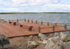 Viewing platform at Crosby Coastal Park, Seaforth, Bootle, Liverpool.
