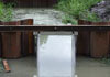 Stainless steel Tilting Weir mounted on Sheet Piling on the Somerset Levels