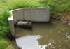 Duckbill Valve on headwall, South Yorkshire