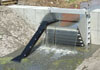 Stainless Steel Tilting Weir with floating Elver Pass in South Wales