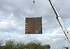 Lock Gate Install via Crane